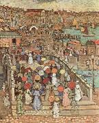 Maurice Prendergast Ponte della Paglia oil on canvas